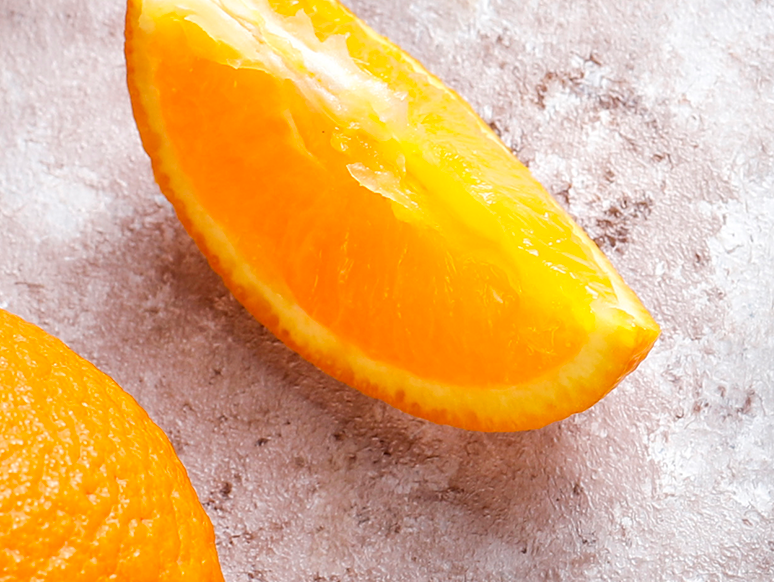 Crema de naranja y bambu