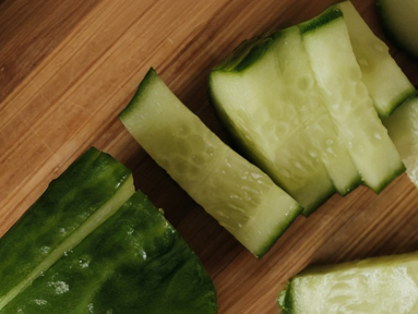 Ensalada de pepino al vapor