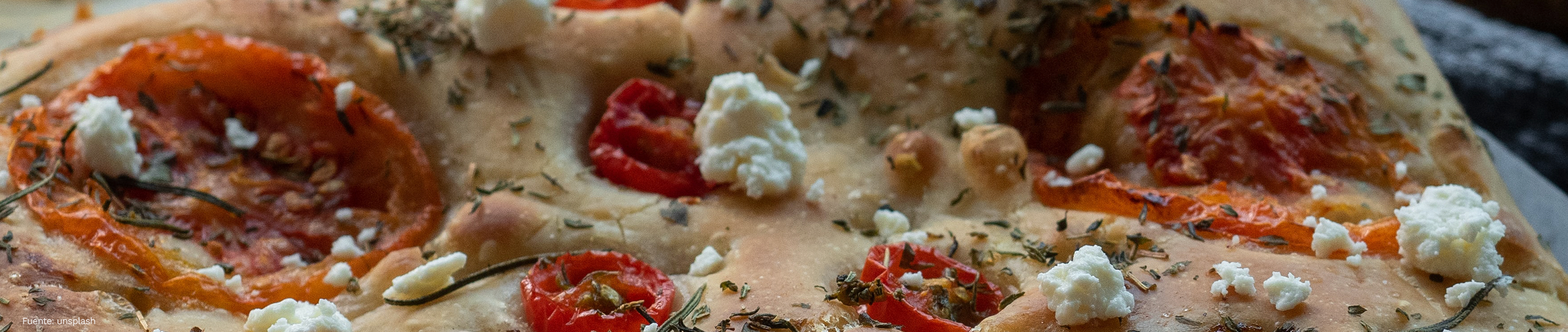 Focaccia de espelta con queso de cabra