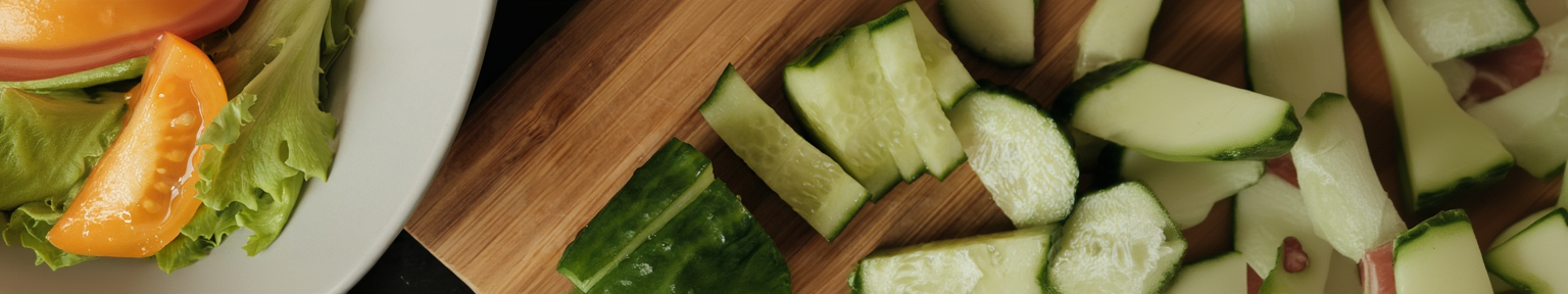 Ensalada de pepino al vapor